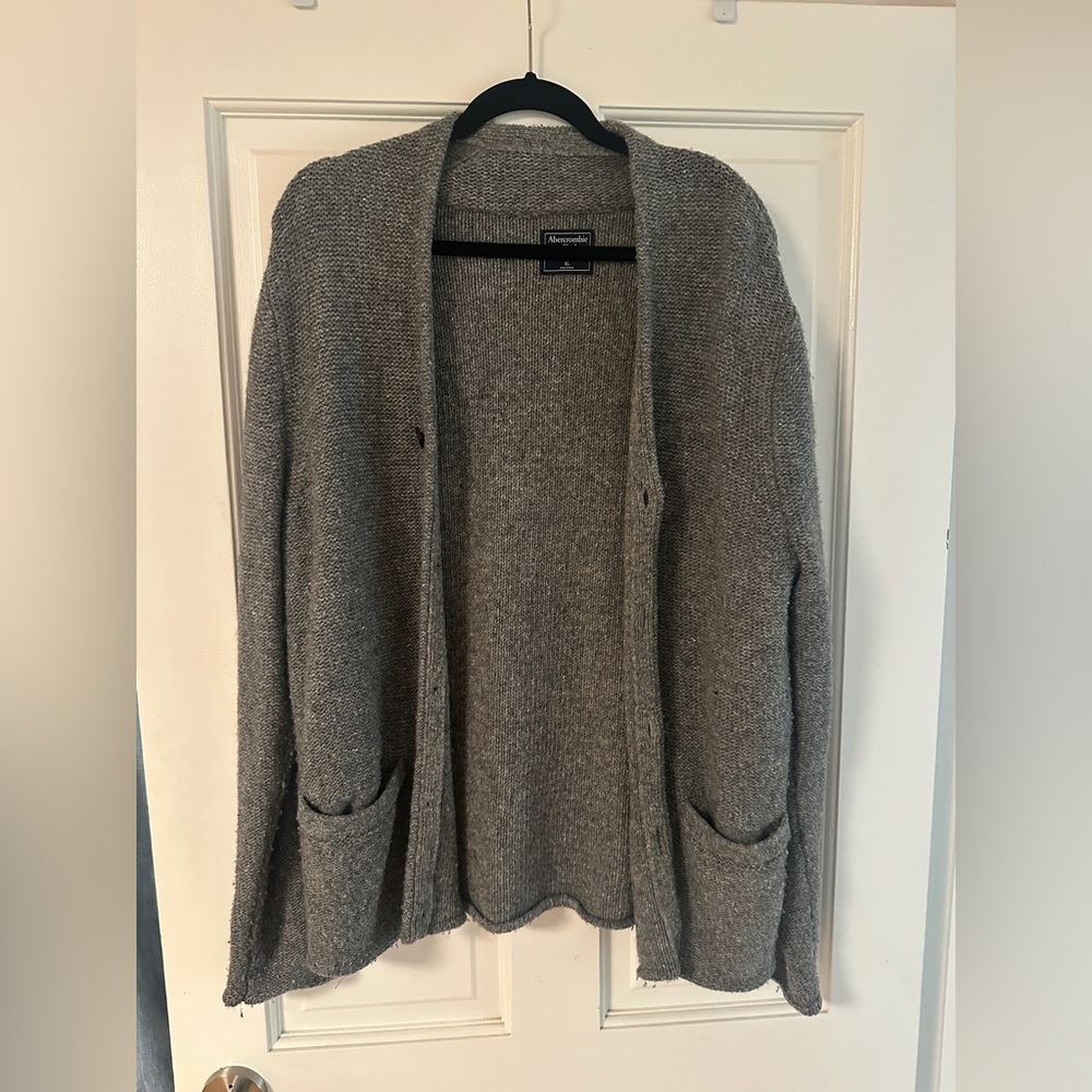 Men’s Abercrombie Grey Cardigan XL